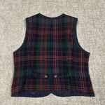 Talbots Vintage Vest Womens Small Tartan Plaid Wool Button Front Preppy Academia Photo 4