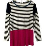 Peach Love California  Striped Colorblock Long Sleeve Shirt Photo 0