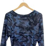 Side Ruched Sweatshirt Dress in Blue & Black Camo Sundry 2 | Size Medium Photo 6