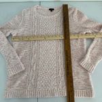 Talbots  Womens Sweater Cable Knit Crew Neck Pink Size Large‎ Casual Chic Autumn Photo 5