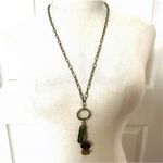 Copper brass colorful long pendant necklace Photo 3