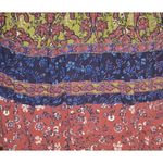 Angie Cute Dress Women’s Size L Floral Boho Puff Bell Sleeve Midi Smocked Lace Photo 5