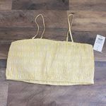 A New Day  Yellow Striped Crop Top Photo 1