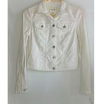 Jessica Simpson Junior’s Denim Jacket – White – Size XSmall Photo 1
