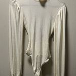 Free People  Cream Long Sleeve Bodysuit Photo 0