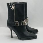 Karl Lagerfeld Mable Boot Women 6.5 Black Leather Crystal Embellished Whimsygoth Photo 0