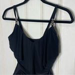 MagicSuit Solid Isabel Tummy Control Ruffle Front One Piece Swimsuit 190 Black Size 10 Photo 2