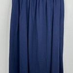 Caslon Nordstrom Linen Blend Maxi Skirt Elastic Waist Pockets Navy Blue Casual Photo 0