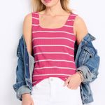 Nine Britton  Gwendolyn Cropped Knit Top Pink Large NWT STITCH FIX Photo 0