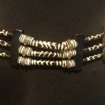 Chico's MIxed Animal Print and "Ivory / Bone" Tone Textured Chain Belt 40" long Photo 2