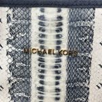 Michael Kors Jet Set Travel Center Stripe Leather Tote Black/Snake Photo 7
