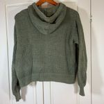 Gap ‎ Womens XS Olive Green Waffle Knit Hoodie Drawstring Pullover Casual Photo 1