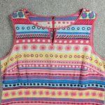 Talbots  Dress 14 Pastel Textured Striped Floral Sleeveless Midi Easter Sprint Photo 14