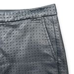 Banana Republic  | NWT | 0 | Black Faux Leather Perforated Lined Chino Shorts Photo 9
