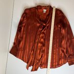 Chico's  Shadow Stripe Removable Scarf‎ Blouse Sz 2 (US 12/14) Long Sleeve Career Photo 14