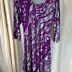 Missing Polynesia Women's Hawaiian Tribal Stretch Fit Flare Midi Dress L/XL Gray Size L Photo 1