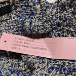 Peck & Peck  women’s size small pullover hi low long sleeve blue gold metallic Photo 8