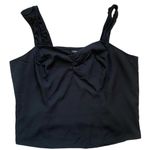 Torrid Black Squared Sweetheart Neckline Challis Smocked Tank Photo 4