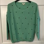 Love Riche Polka Dot Mint Green Sweater Photo 0