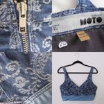 Topshop  Moto Denim Bustier Crop Top Size 8 Photo 12