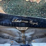 American Eagle  Super Stretch Blue Jean Shorts 0 High-Rise Casual Summer Denim Photo 13