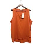Chico's Tiered Aimee Sleeveless Tank Top Blouse Sundrenched Orange Women’s Size 3 Photo 3