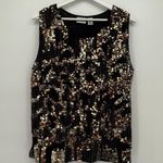 Chico's Black Gold Sequin Tank Top Sleeveless Y2k Size 3 (Large) Formal Party Photo 0