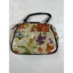 Patricia Nash  Floral Newspaper‎ Print Leather Top Handle Satchel Bag Photo 1