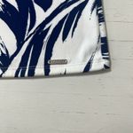 Ivanka Trump  Womens Size Large Blue White Floral Cold Shoulder‎ Blouse Top Photo 3