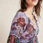 Maeve for Anthropologie Annabella Floral Print Long Sleeve V-Neck Maxi Dress 14 Photo 2