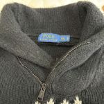 Ralph Lauren Polo  Women's XXL Black‎ Fair Isle Cotton Angora Rabbit Hair Sweater Photo 9