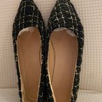 SheIn  Black and Gold Tweed Flats Photo 2