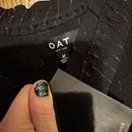 Oat NWT black and gold sparkle long dress long sleeve Size M Photo 2