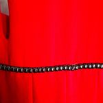 SABINA MUSAYEV Women's Luby Red Gunmetal Beading Shift Mini Dress Size Small Photo 10