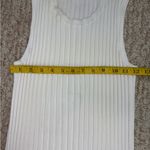 Veronica Beard  Cream Ribbed Sleeveless Tank Top Photo 8