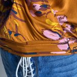 Anthropologie Tiny by Women Surplice Wrap Floral Print Split Flutter Sleeve Top Photo 6