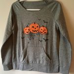 Halloween Pumpkin Sweatshirt, XXL🎃 Gray Photo 2