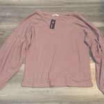 Hotouch Free People Style NWT, vneck, Size Medium, Balloon Sleeve, dusty rose Pink Photo 0