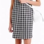 J.Crew  Classic Casual Checkered Short Sleeve Shirt Mini Dress XS Black White Photo 0