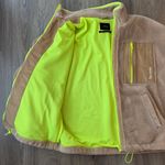 Urban Outfitters  Women’s Tan Fleece Jacket with Neon Accents Size Small Photo 6