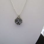 Handmade Black Czs Clover Chain Necklace Photo 2