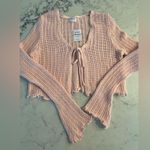 Cotton On New tie crochet knit cardigan scallop sleeves Size S/P Photo 3