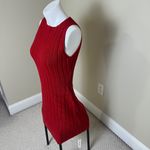 Reformation NWT  Christa Cotton Sweater Dress in Sundried Tomato Red Photo 3