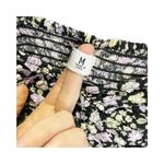 Hollister  Women’s Juniors Black Floral Cinch Front Tie Ruched Crop Top Sz M Photo 3