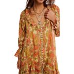 Free People Garden Wonders maxi dress retro combo colorway womens size medium Photo 2