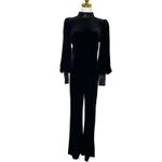 Badgley Mischka Black Velvet Jumpsuit SIZE 10 Cocktail Soft Sequin Designer $630 Photo 6