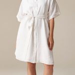 J.Crew NEW Tall Capitaine Shirt Dress Linen Minimalist Pockets Resort White XS Photo 1