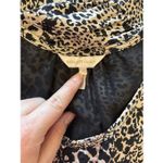 Rebecca Taylor Shift Dress Size 12 Long Sleeve Silk Leopard Animal Print Photo 1