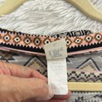 Sew In Love Pink and Brown Graphic Polo Blouse Size XL Photo 4