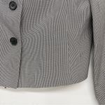 Ann Taylor Black & White Herringbone Button Down Boxy Fit Blazer Womens 10 Work Photo 1